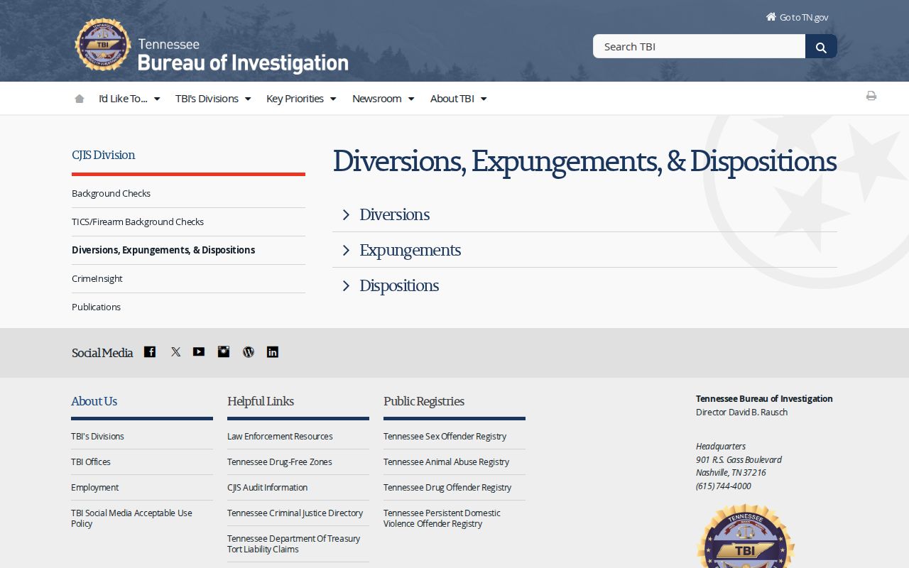 Weakley County criminal docket expungement information