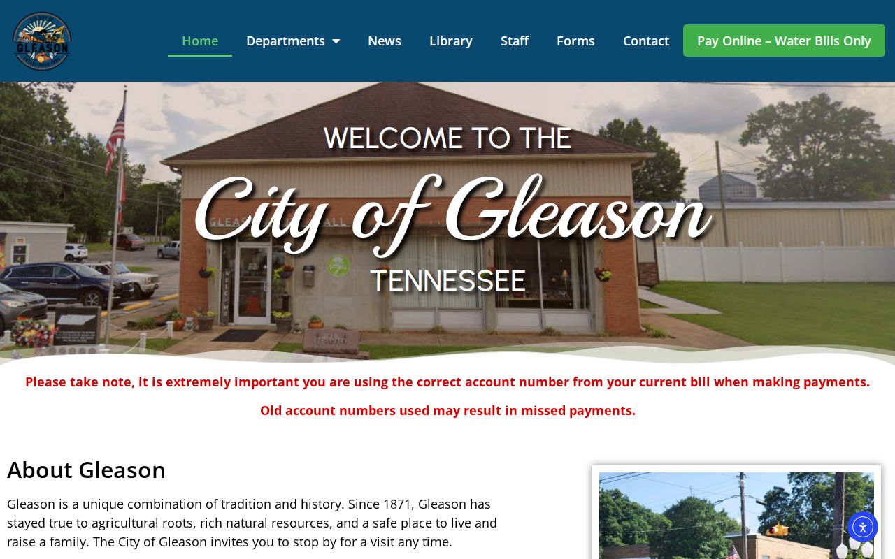 City of Gleason citation payment information